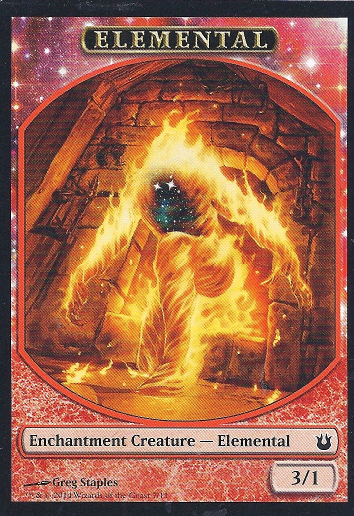 Elemental Token (Born of the Gods) Light Play