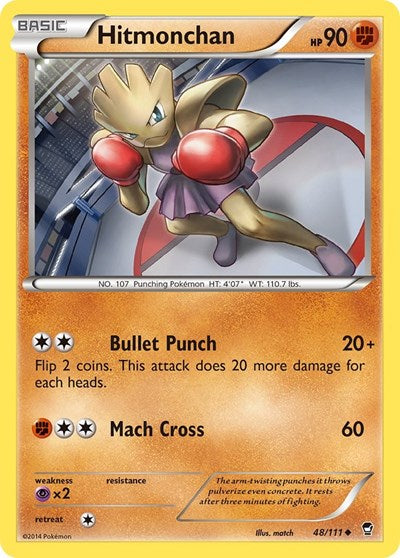 Hitmonchan (XY - Furious Fists) Light Play
