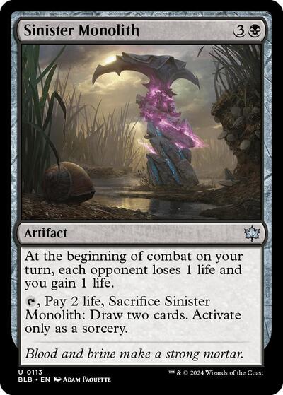 Sinister Monolith (Bloomburrow) Light Play Foil