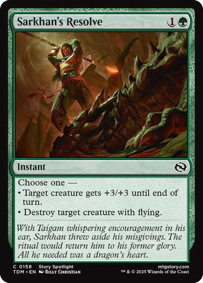 Sarkhan's Resolve (Tarkir: Dragonstorm) Light Play