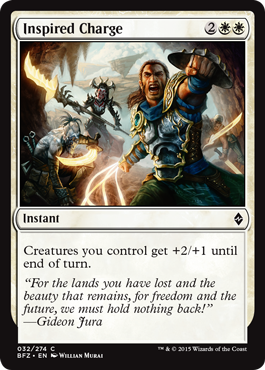 Inspired Charge (Battle for Zendikar) Light Play Foil