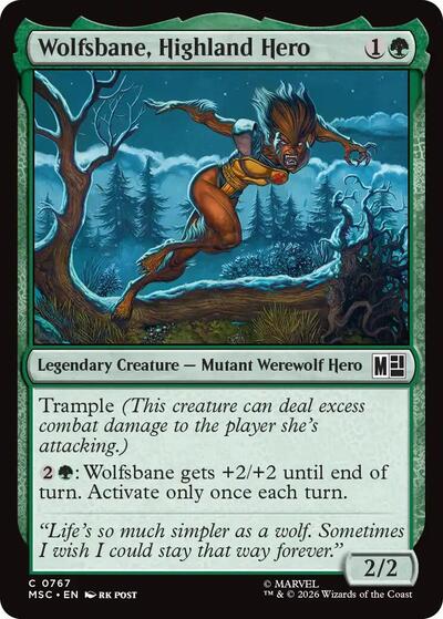 Wolfsbane, Highland Hero (Commander: Marvel Super Heroes) Light Play