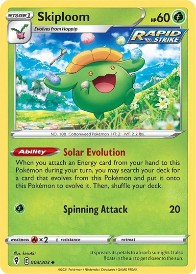 Skiploom (SWSH07: Evolving Skies) Light Play
