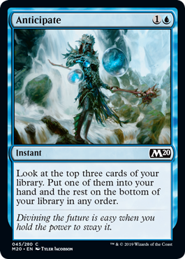 Anticipate (Magic 2020 Core Set) Light Play