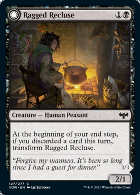 Ragged Recluse / Odious Witch (Innistrad: Crimson Vow) Light Play