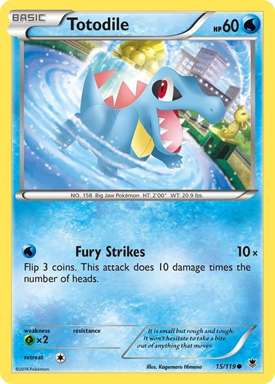 Totodile (XY - Phantom Forces) Damaged / Poor