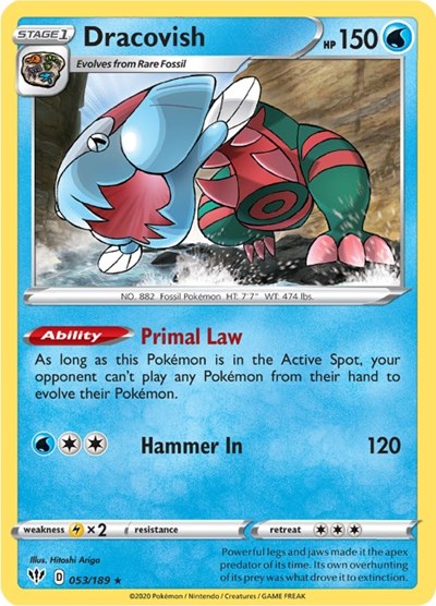 Dracovish (SWSH03: Darkness Ablaze) Light Play Holofoil