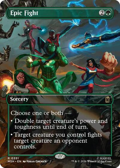 Epic Fight (Borderless) (Marvel Super Heroes) Light Play