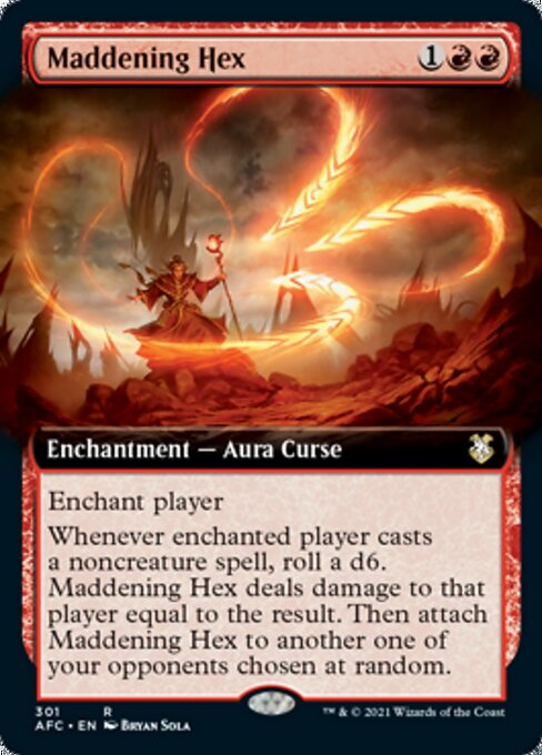 Maddening Hex (Extended Art) (Commander 2021 Forgotten Realms) Light Play