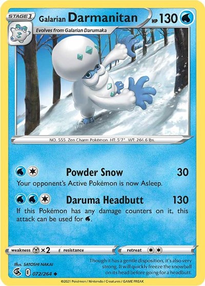 Galarian Darmanitan (SWSH08: Fusion Strike) Light Play Reverse Holofoil