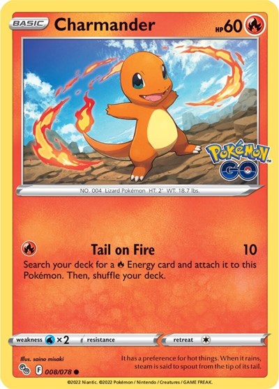 Charmander (Pokemon GO) Light Play Reverse Holofoil