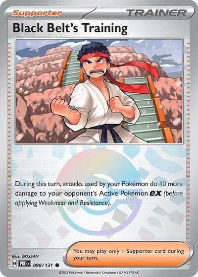 Black Belt's Training - 098/131 (Poke Ball Pattern) (SV: Prismatic Evolutions) Light Play Holofoil