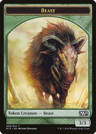 Beast Token (Green) (Magic 2015 (M15)) Light Play