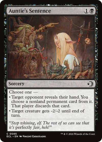 Auntie's Sentence (Lorwyn Eclipsed) Light Play Foil