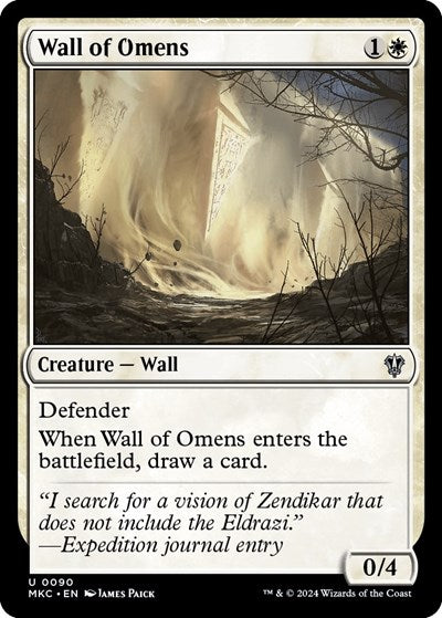 Wall of Omens (Commander: Murders at Karlov Manor) Light Play