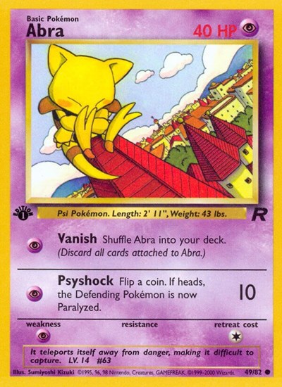 Abra (Team Rocket) Medium Play Unlimited