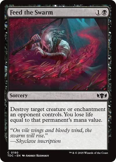 Feed the Swarm (Commander: Tarkir: Dragonstorm) Light Play
