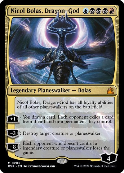 Nicol Bolas, Dragon-God (Ravnica Remastered) Light Play Foil