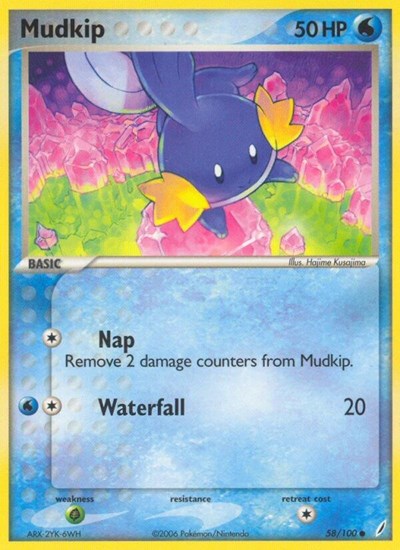 Mudkip - 058 (Crystal Guardians) Medium Play Reverse Holofoil
