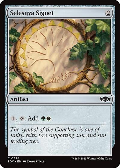 Selesnya Signet (Commander: Tarkir: Dragonstorm) Light Play