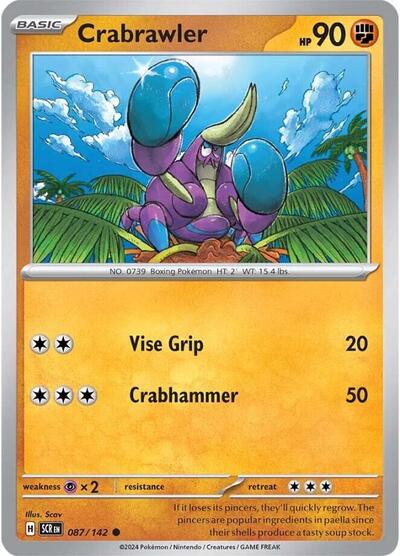 Crabrawler (SV07: Stellar Crown) Light Play