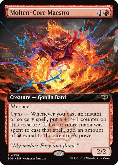 Molten-Core Maestro (Extended Art) (Secrets of Strixhaven) Light Play Foil