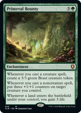 Primeval Bounty (Commander Legends: Battle for Baldur's Gate) Light Play