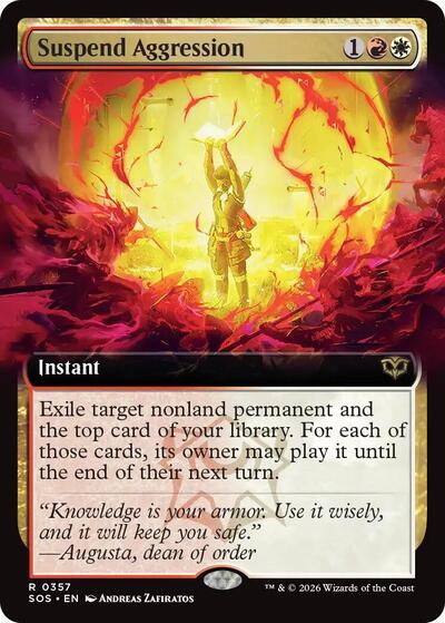 Suspend Aggression (Extended Art) (Secrets of Strixhaven) Light Play