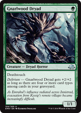 Gnarlwood Dryad (Eldritch Moon) Light Play Foil