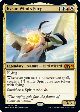Kykar, Wind's Fury (Magic 2020 Core Set) Damaged / Poor