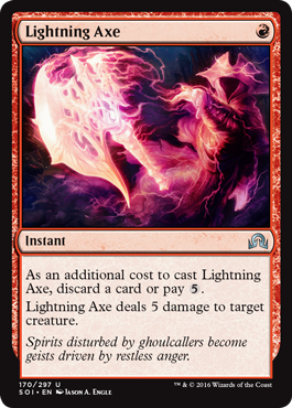 Lightning Axe (Shadows Over Innistrad) Light Play