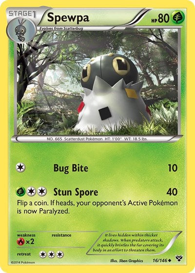 Spewpa (XY Base Set) Heavy Play