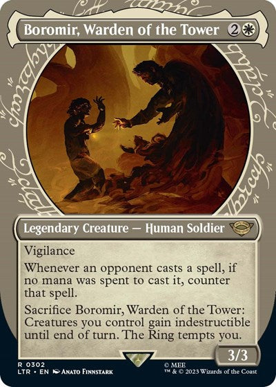 Boromir, Warden of the Tower (Showcase) (Universes Beyond: The Lord of the Rings: Tales of Middle-earth) Light Play