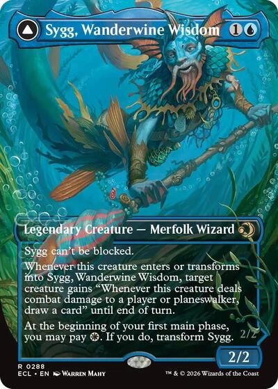 Sygg, Wanderwine Wisdom (Borderless) (Lorwyn Eclipsed) Light Play Foil