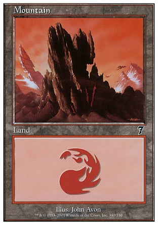 Mountain (340) (7th Edition) Light Play