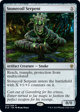 Stonecoil Serpent (Throne of Eldraine) Light Play Foil