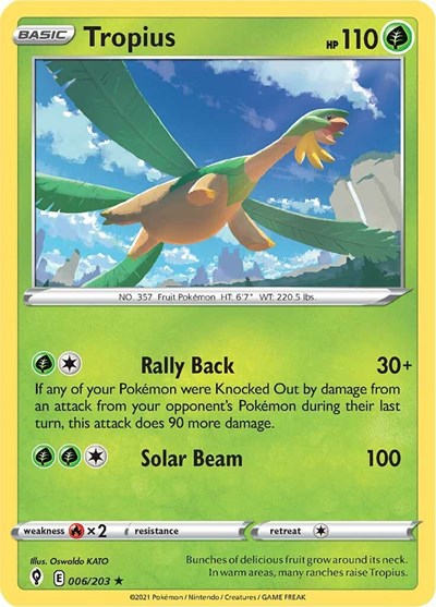 Tropius (SWSH07: Evolving Skies) Light Play