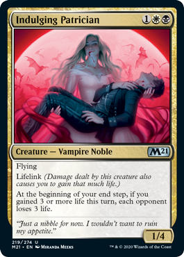 Indulging Patrician (Magic 2021 Core Set) Light Play