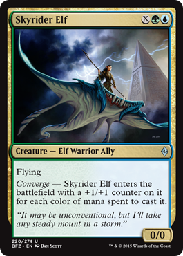 Skyrider Elf (Battle for Zendikar) Medium Play