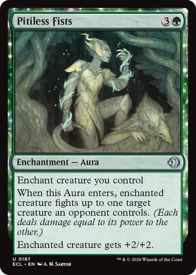 Pitiless Fists (Lorwyn Eclipsed) Light Play Foil