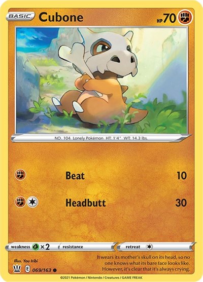 Cubone (SWSH05: Battle Styles) Light Play