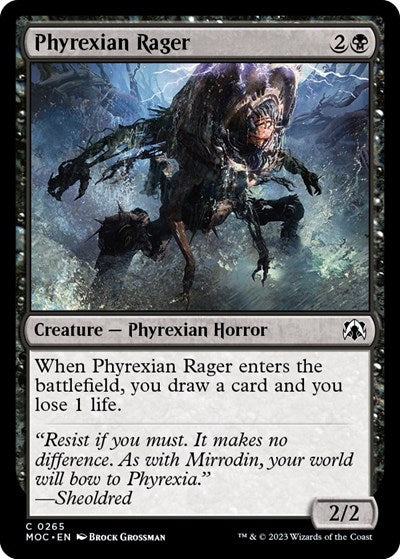 Phyrexian Rager (Commander: March of the Machine) Light Play
