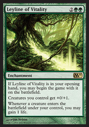 Leyline of Vitality (Magic 2011 Core Set) Light Play