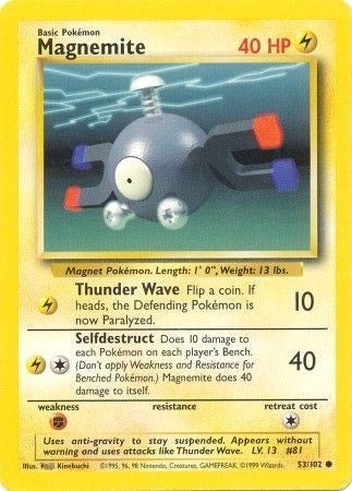 Magnemite (Base Set) Light Play