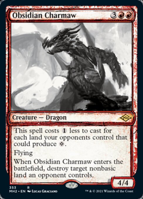 Obsidian Charmaw (Showcase) (Modern Horizons 2) Light Play