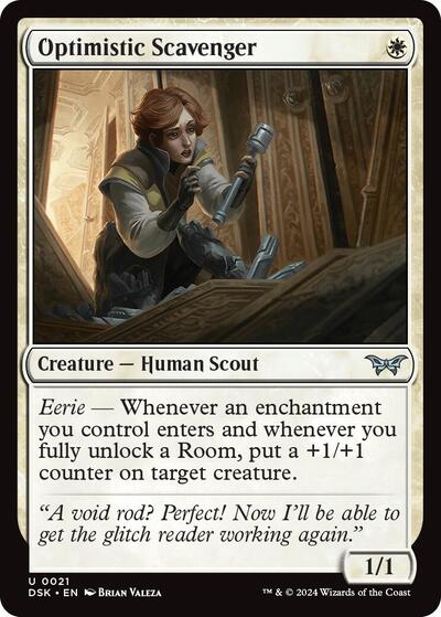 Optimistic Scavenger (0021) (Duskmourn: House of Horror) Light Play