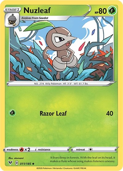Nuzleaf (SWSH04: Vivid Voltage) Light Play
