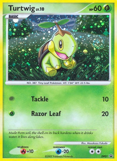 Turtwig (Diamond and Pearl Promos) Medium Play Holofoil