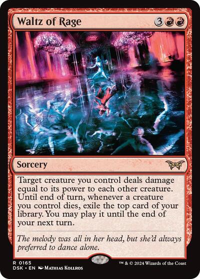 Waltz of Rage (Duskmourn: House of Horror) Light Play Foil