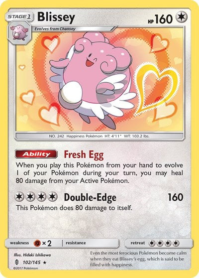 Blissey (SM - Guardians Rising) Damaged / Poor Reverse Holofoil